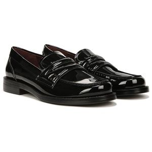 Franco Sarto Lillian Patent Black Penny Loafers